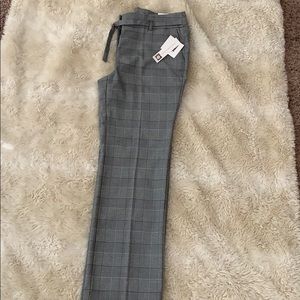 ANNE KLEIN Women’s Gray Plaid Trouser Size 8 NWT